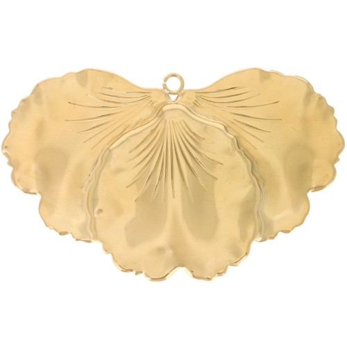 29x47.5mm Stainless steel 304L Pendants 3 petals - Gold x2