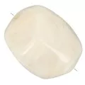 Cream - Perle baroque irrégulière en résine opaque 19x15 mm - Crème marbré x1 Perle baroque irrégulière en résine opaque 19x15 mm - Crème marbré x1