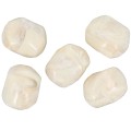 19x15mm opaque resin Irregular baroque bead - Cream marbled x1