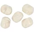 19x15mm opaque resin Irregular baroque bead - Cream marbled x1