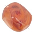19x15mm transparent resin Irregular baroque bead - Apricot marble x1|raw }}