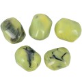19x15mm opaque resin Irregular baroque bead - Olivine marbled x1