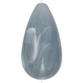 30x16mm Pear opaque resin bead - Blue grey marbled x1|raw }}