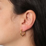 20 mm Round Hoop Earrings - 2 mm Wire - Gold-Plated 304L Stainless Steel x20