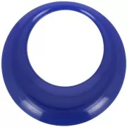 44mm Round hollow pendant in opaque resin - Dark blue x1