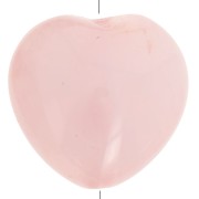 14mm Heart gemstone beads - Rose Quartz x4