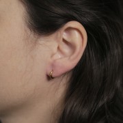 10mm 304L stainless steel round leverback earrings - 2mm wire - Gold x20