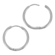 20mm Stainless Steel 304L Round Leverback hoop earrings - 2mm wire x20