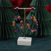 64x34mm drop Pendant - for 1088 8mm & 4120 14x10mm cabochons - Silver tone x1