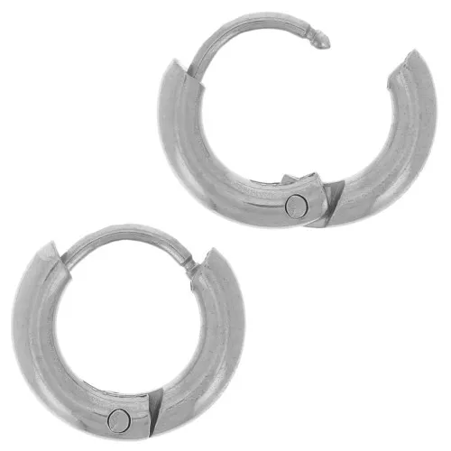 10mm Stainless Steel 304L Round Leverback hoop earrings - 2mm wire x20