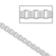 Box Chain 3mm White x 1,2m