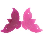 42x24mm Dyed gemstone eagle spacer - Pink Chalcedony x1