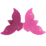 42x24mm Dyed gemstone eagle spacer - Pink Chalcedony x1