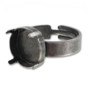 Ring base with 1122 14mm setting Old Silver tone x1