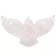 42x24mm Dyed gemstone eagle spacer - Rose Quartz x1