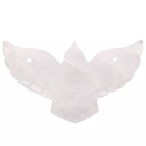 42x24mm Dyed gemstone eagle spacer - Rose Quartz x1