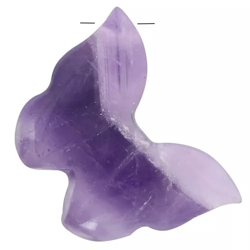 13x18mm butterfly gemstone pendant - Amethyst x1