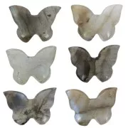 13x18mm butterfly gemstone pendant - Labradorite x1