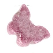 12x17 mm gemstone butterfly pendant - Rhodonite x1