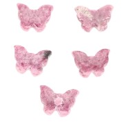 12x17 mm gemstone butterfly pendant - Rhodonite x1