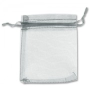 Mini Organza pouches 100x120mm Grey x20