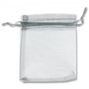 Mini Organza pouches 100x120mm Grey x20
