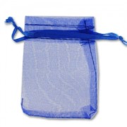 Mini Organza pouches 70x90mm Blue x20|raw }}