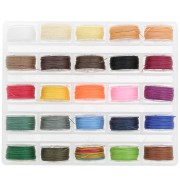 Assortment of waxed nylon thread spools - 0.45mm - multicolored x1|raw }}