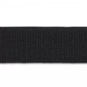 Elastic Raw Ribbon 9mm Black x 1m