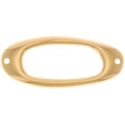 36.5x15mm Rectangular hollowed-out spacer - Fine Gold plated x|raw }}
