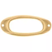 36.5x15mm Rectangular hollowed-out spacer - Fine Gold plated x