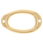 27x16mm Irregular oval hollowed-out spacer - Fine Gold plated x1|raw }}