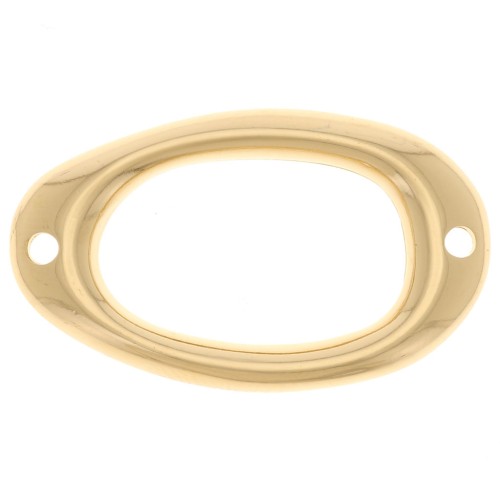 27x16mm Irregular oval hollowed-out spacer - Fine Gold plated x1