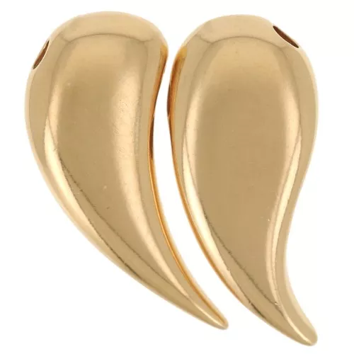 20x16mm Heart to share pendant - Fine Gold Plated x1