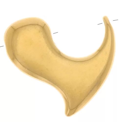 20x22mm Heart pendant for 10mm bead - Fine Gold-plated x1
