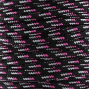 Parachute Cord 2 mm Black/Pink x1m