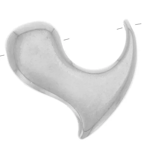 20x22mm Heart pendant for 10mm bead - Antique silver plating x1