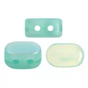 4x6mm Lipsi® Glass beads by Puca® - Blue Green Opal AB x10g