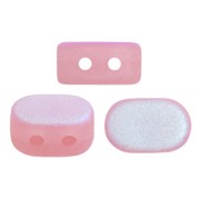 4x6mm Lipsi® Glass beads by Puca® - Light Rose Opal Mat AB x10g|raw }}