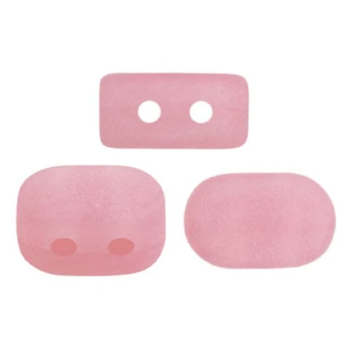 4x6mm Lipsi® Glass beads by Puca® - Light Rose Opal Mat x10g