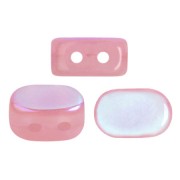 4x6mm Lipsi® Glass beads by Puca® - Light Rose Opal AB x10g