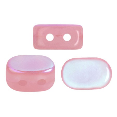 4x6mm Lipsi® Glass beads by Puca® - Light Rose Opal AB x10g