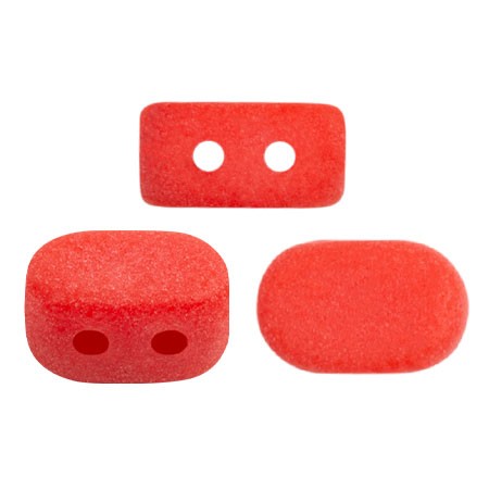 4x6mm Lipsi® Glass beads by Puca® - Opaque Light Coral Mat x10g
