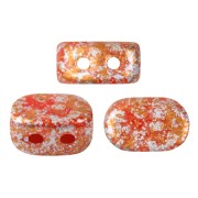 4x6mm Lipsi® Glass beads by Puca® - Opaque Light Coral Tweedy x10g