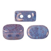 4x6mm Lipsi® Glass beads by Puca® - Blue Opal Bronze x10g|raw }}