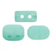 4x6mm Lipsi® Glass beads by Puca® - Blue Green Opal Mat x10g