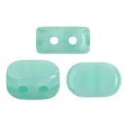 4x6mm Lipsi® Glass beads by Puca® - Blue Green Opal x10g