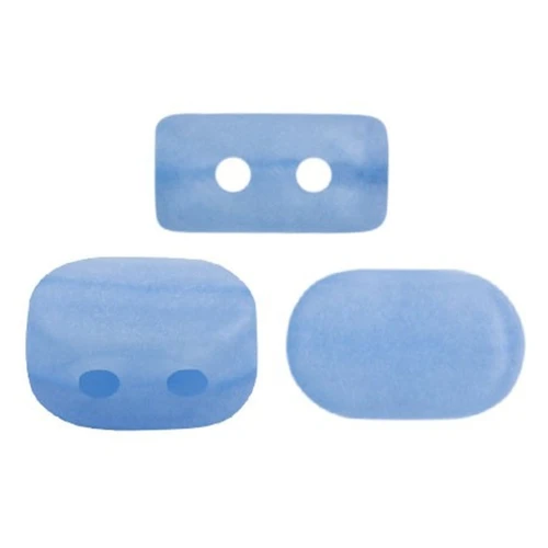 4x6mm Lipsi® Glass beads by Puca® - Blue Opal Mat x10g