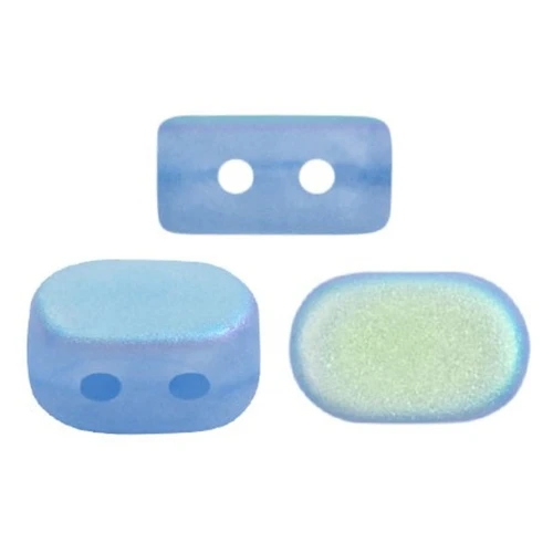 4x6mm Lipsi® Glass beads by Puca® - Blue Opal Mat AB x10g