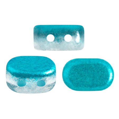 4x6mm Lipsi® Glass beads by Puca® - Ice Slushy Blue Curacao x10g